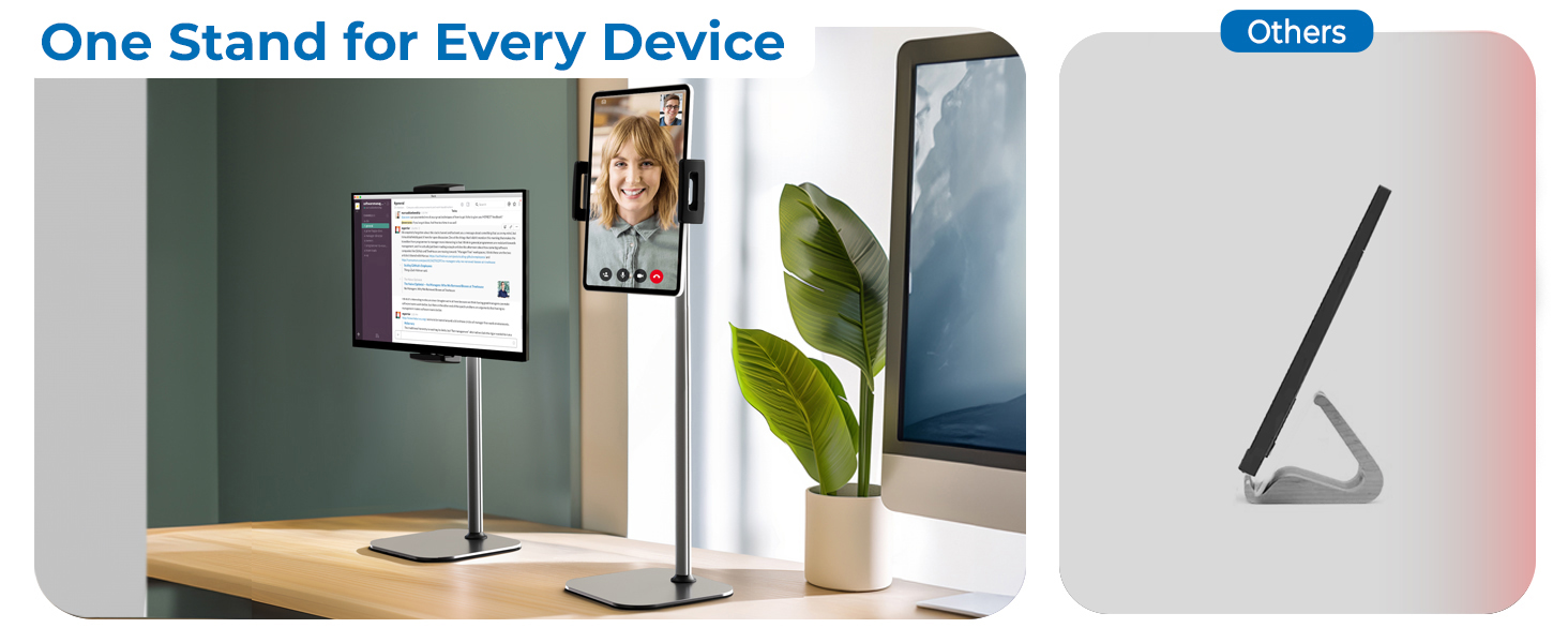 Universal iPad desk mount, stable drawing tablet stand and versatile tablet holder for desk