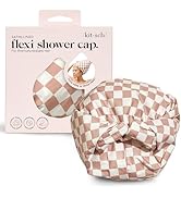Kitsch Luxury Shower Caps for Women Reusable Waterproof - Flexi Satin Lined, Large Wide Shower Ca...