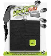 GorillaPads Non-Slip Furniture Pads/Grippers, Rubber Floor Protectors for Under Furniture, Black ...