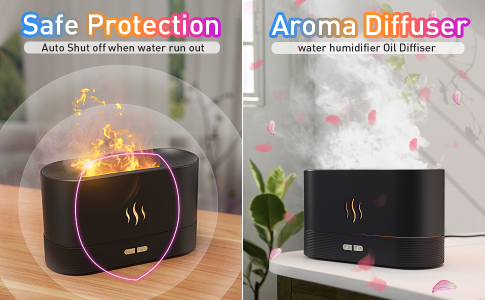 Flame Aroma Diffuser Humidifier
