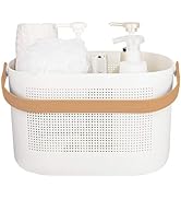UUJOLY Plastic Storage Baskets with Handles, Shower Caddy Shelf Organizers Basket for Bathroom, K...