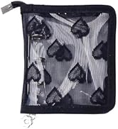 Mogoostry A9 Zippered Binder Cover Mini Clear PVC Zipper Binder Folder Lace Decor 3-Ring Loose-Le...
