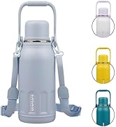 BJPKPK Vacuum Insulated Thermos Water Bottle with Handle and Lid 40oz Stainless Steel Water Bottl...