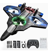 RGIMF Foam Remote Control Airplanes, RC Plane with Light, RC Airplane Fighter Jet, 360° Flip, Stu...