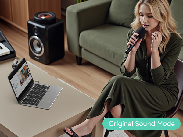 Original Sound Mode EMEET Piko Webcam 4K