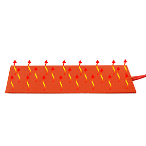 12V 15W Silicone Rubber Heating Mat 50mm X 100mm