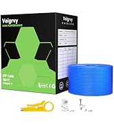 Veigrvy Cat 6 Ethernet Cable 150 ft Bulk, 23AWG 550MHz Solid CCA UTP Cat 6 Cable with 10 Rj45 Con...