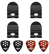LEKATO Smart 3-in-1 Guitar Strap Lock with Pick Holder and Cable Clip, Anti-Slip Design, No Tools...