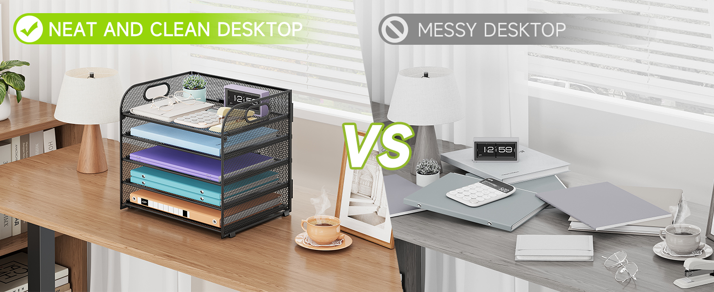 Neat and Clean Desktop VS Messy Desktop