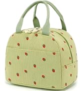 Bluboon Lunch Bag for Women Men Cute Corduroy Lunch Tote Bags Reusable Insulated Lunch Box Large ...