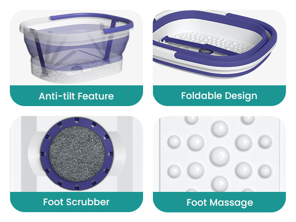 Nekteck Foot Soaking Tub Collapsible Bucket for Foot Bath Soak Tub