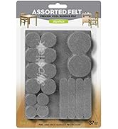 Slipstick Premium Wool Felt Furniture Pads / Floor Protector Variety Pack (37 Pieces) Self Stick ...