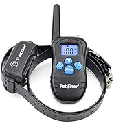 Petrainer Shock Collar for Dogs - Waterproof Rechargeable Dog Training E-Collar with 3 Safe Corre...