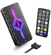 AsiaHorse ASH-S1 ARGB Fan Hub Controller - 9-Port PWM & 5V Addressable ARGB Hub with Remote Contr...