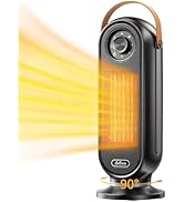 Space Heaters for Indoor Use, 16 Inch Portable Electric Heater for Office, 1500W Fast Heating Spa...