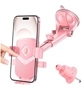 Zpana Car Phone Holder, 360° Rotation Strong Suction Cup Dashboard Air Vent Smartphone Stand, Han...