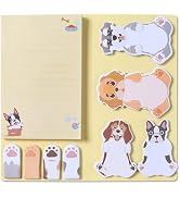 Hommie Cute Sticky Notes, Dog Sticky Notes Set Planner Dividers Self-Stick Notes Pads Animal Divi...