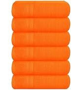 BOUTIQUO Ultra Soft 6-Piece Hand Towel Set 16x28-100% Ringspun Cotton - Durable &amp; Highly Absorben...