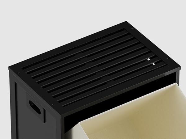 Slatted tabletop shelf