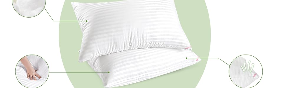 Fabric and filling materials for pillow core