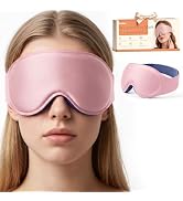 Weighted Eye Mask for Sleeping - 100% Blackout Sleep Mask for Women, 3D Contoured for Lash Extens...