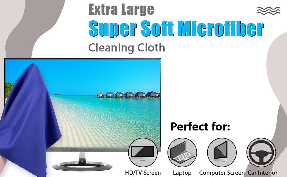 Large Premium Microfiber Cleaning Cloths