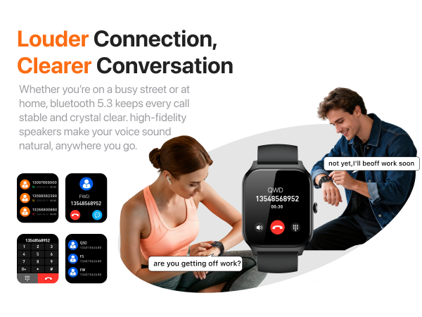 Bluetooth calling smartwatch women men