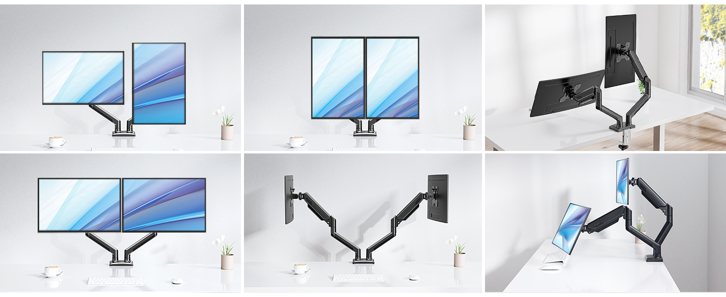dual monitor arm