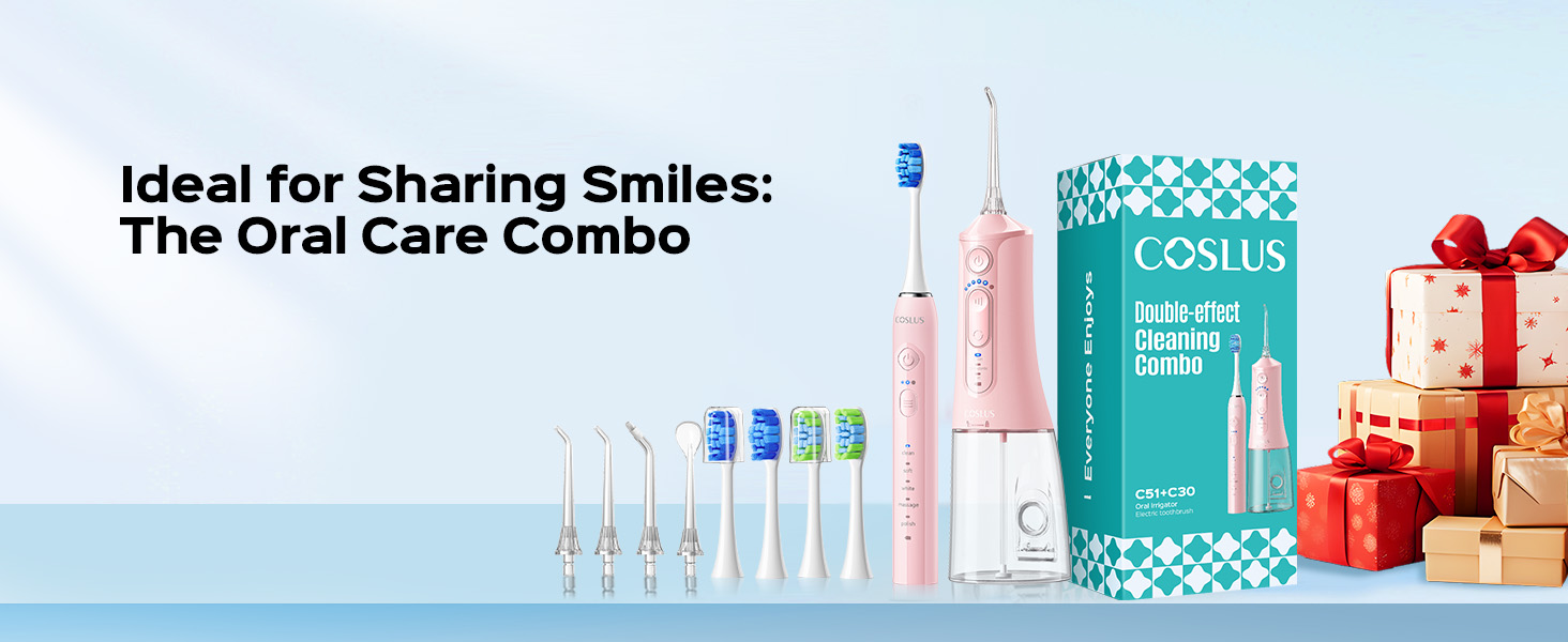 electric toothbrush with water flosser