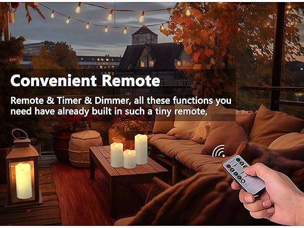 Most Realistic LED Candles with Remote and Timer, Flickering Flameless Candles