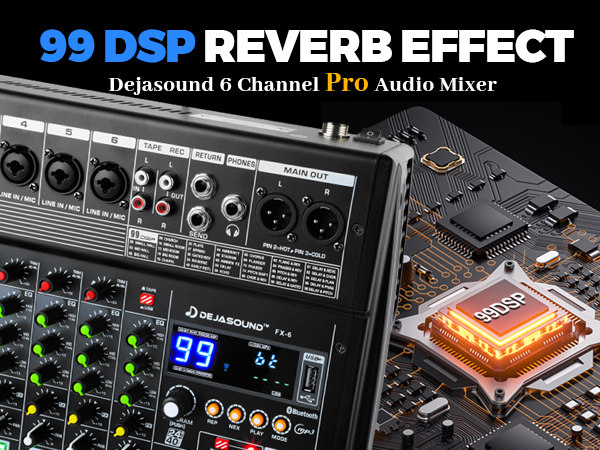 6 Channel Audio Mixer,Professional Audio Mixer,Mixing Console,Audio Mixer