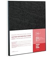 Binditek 50 Pack 16 Mil Leather-Textured Heavyduty Polycovers, Plastic Binding Presentation Cover...