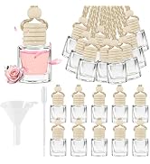 20 Pcs Car Diffuser Bottle Set with Wooden Caps,Dropper and Funnel, Empty Glass Car Air Freshener...