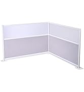 VEVOR Office Divider Privacy Partitions, 2-Pack, 72" x 48" Room Divider Walls, PET Workstation Cu...