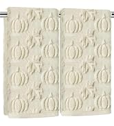 AnyDesign 2Pcs Fall Hand Towels 3D Jacquard Cotton Bath Towel Autumn Beige Pumpkin Maple Leaves D...