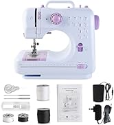 Sewing Machine for Beginners &amp; Kids, Mini Portable Sewing Machines with 12 Built-in Stitch Patter...