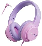 awatrue Kids Headphones with Cord, 74/85/94dB Volume Limit, Wired Over-Ear Headphones for Kids Bo...