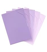 GAUENEEN Plastic Folders Sleeves, Gradient Colors Plastic Project Pockets for Paper 11.9 × 8.5 In...
