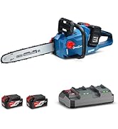DongCheng Chainsaw 16 Inch, 40V Cordless Chain Saw with Tool-free Chain Tension, Instant-stop Cha...