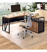 QQpony Clear Chair Mat, 75"x60" Chair Mat for Hard Floors, Computer Desk Chair Mat with Grips, Ro...
