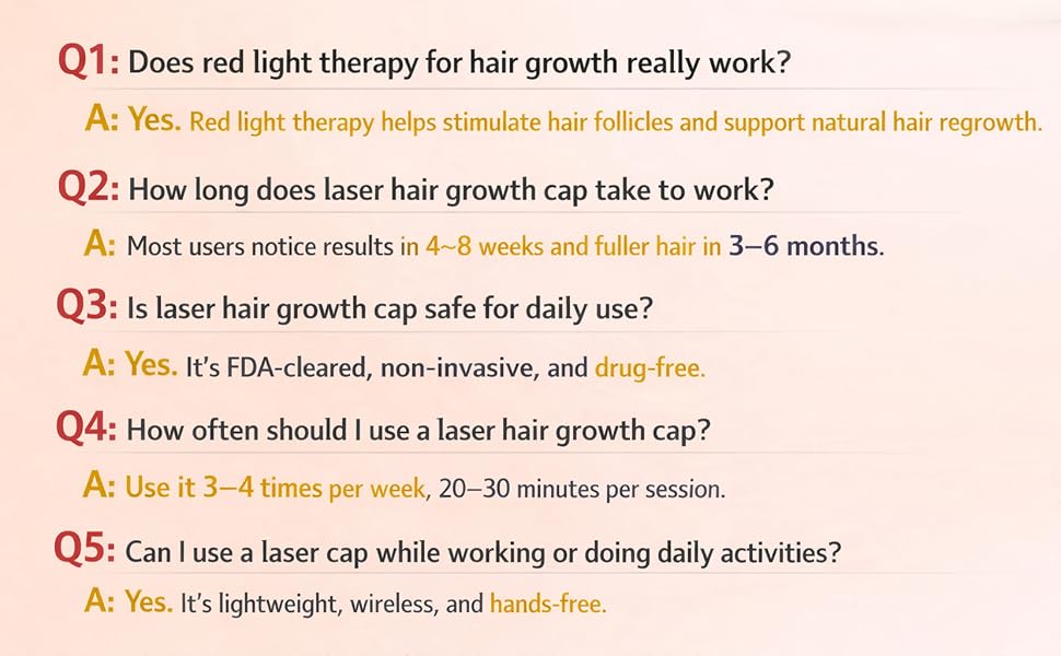 red light hair growth cap