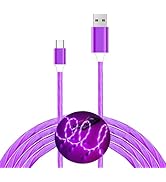 USB C Cable, 3A LED Light Up Fast Charger Charging Cords Type C Cable Compatible with iPhone 15 P...