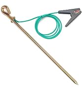 Minidodoca Portable Ground Rod with 5ft 12AWG UL Listed Grounding Wire with Crocodile Clip,Great ...