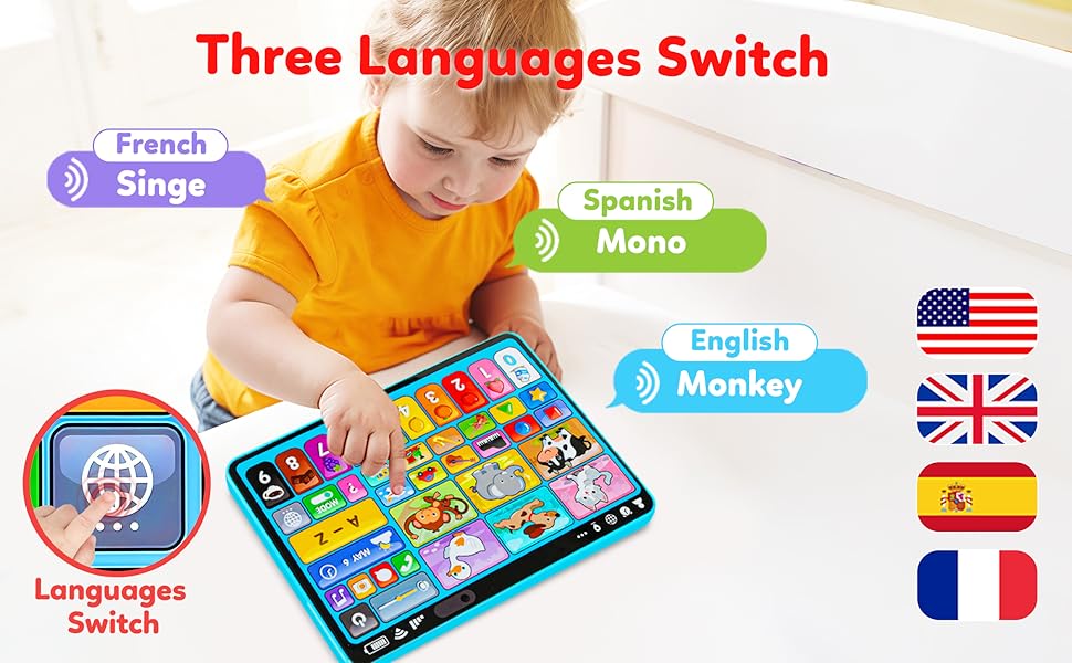 Three Language learning tablet