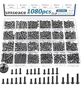 smseace 1080Pcs Tiny Micro Repair Screw Kit 28-Sizes M1.4/M1.7/M2/M2.5/M3/M4/M5 Nuts and Bolts As...