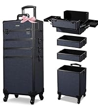 BYOOTIQUE Rolling Makeup Case Cosmetology case on wheels Makeup Artist Nail