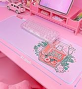 JMIYAV White RGB Gaming Mouse Pad 31.5x12 Inch PC XL Large Extended Glowing Led Light Up Desk Pad...