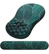 Mouse Pad Wrist Support, Laokiiy 2 in1 Keyboard Wrist Rest+ Ergonomic Mouse Pad, Non-Slip Wrist R...