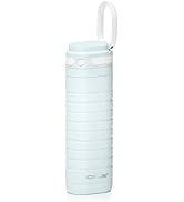 Ideus Insulated Stainless Steel Water Bottle 14 oz Lockable Lid &amp; Leakproof Travel Coffee Mug for...