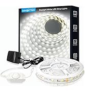 DAYBETTER White LED Strip Light, 20ft Dimmable Bright Rope Light, 6500K 24V Light Strips, 360 LED...